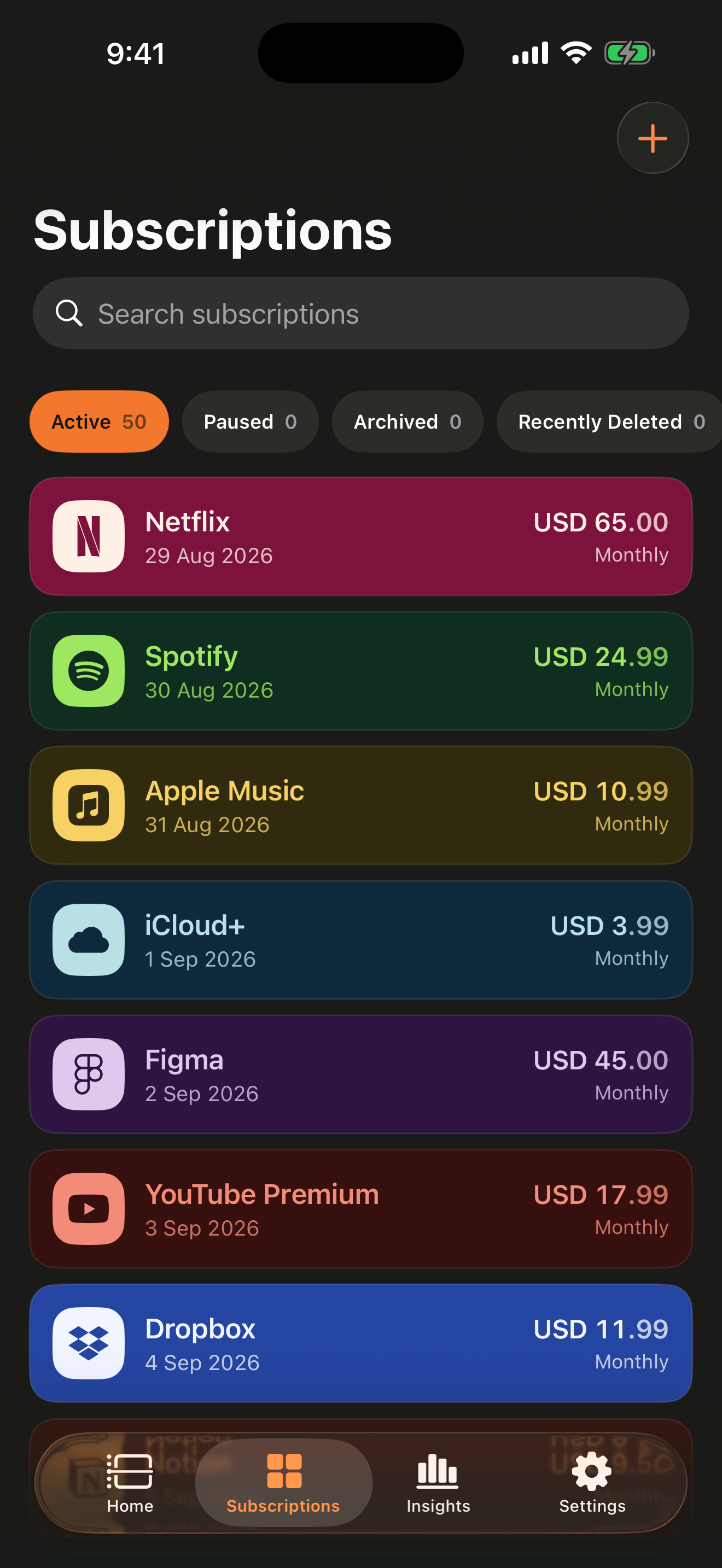 Renuo subscription list